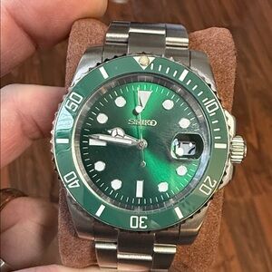 Seiko Green Dial Stainless Steel Watch